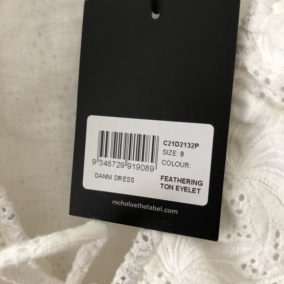 Nicholas White Danni Broderie Mini Dress 8 - Picture 5 of 12